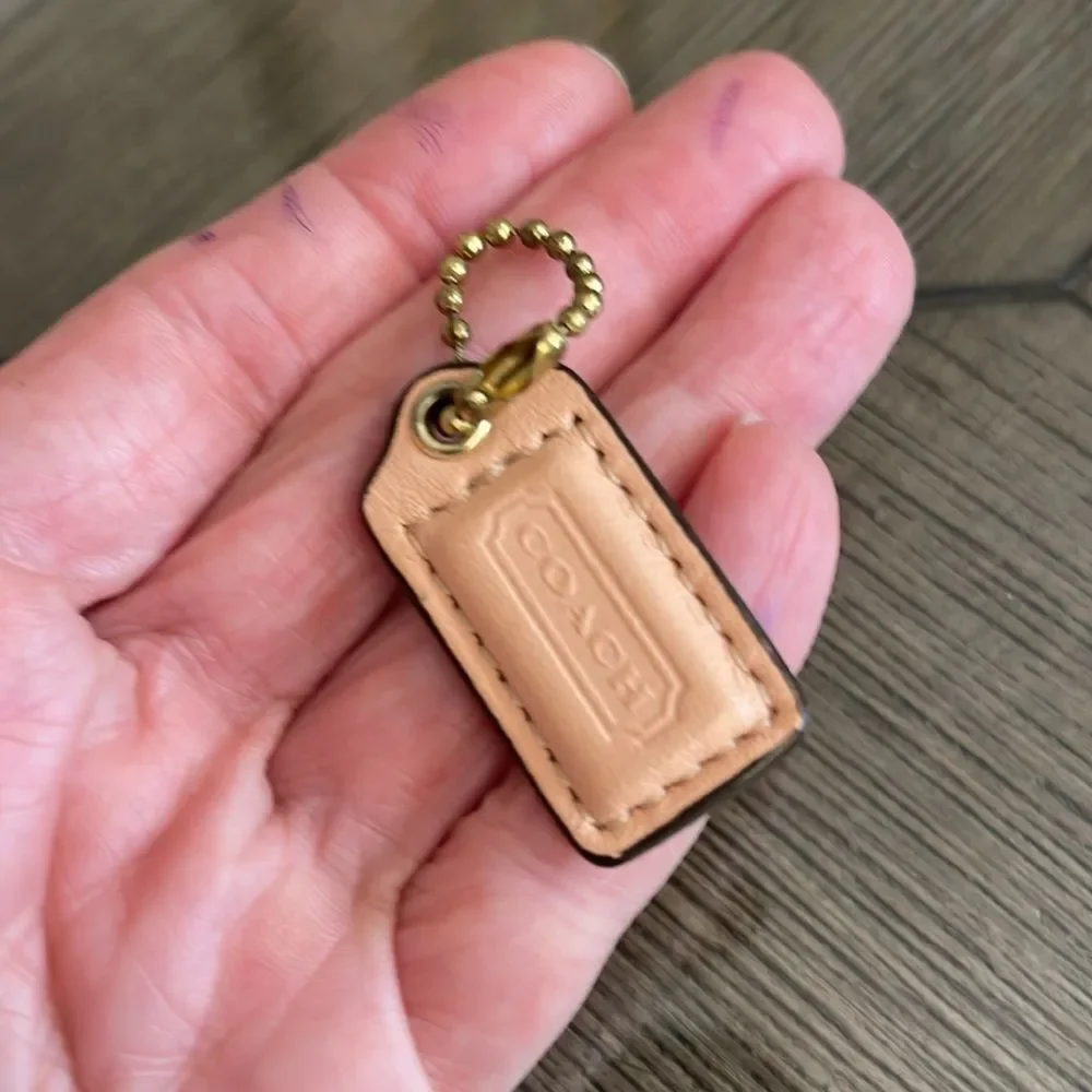 Vintage Coach Light Peach or Flesh Colored Mini Hangtag